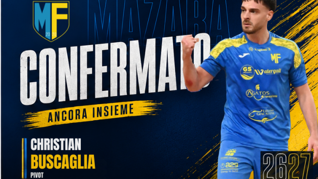 Futsal Mazara, Christian Buscaglia è il nuovo capitano: rinnovo e fascia per il bomber gialloblù