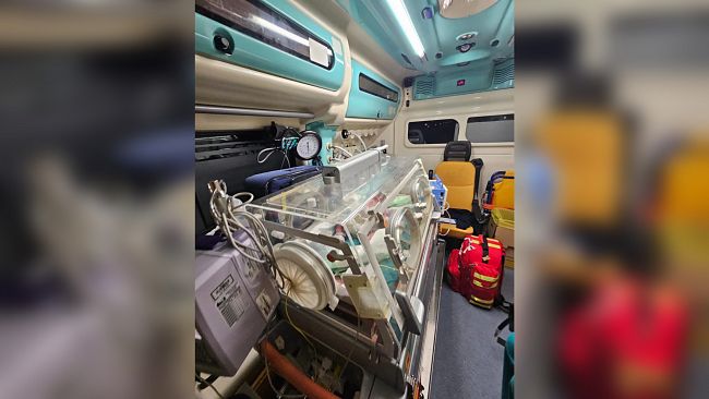 Neonata di 32 settimane trasportata d'urgenza dall’ospedale “A.Abele” al “S. A. Abate” di Trapani. Sta bene