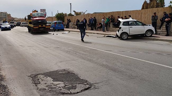 Trapani, incidente sul lungomare: coinvolti quattro mezzi