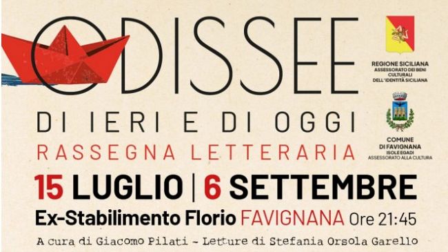 Favignana, al via la rassegna letteraria “Odissee di ieri e di oggi” curata da Giacomo Pilati