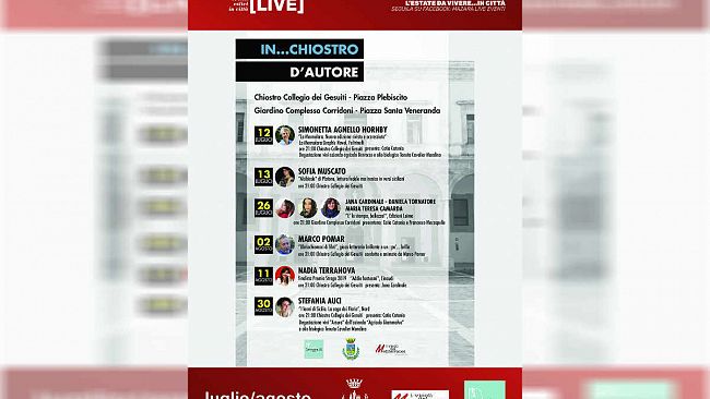 Al via venerdi, al Collegio dei gesuiti di Mazara, la rassegna letteraria “In…chiostro d’autore”. Si inizia con Simonetta Agnello Hornby e “La Mennulara”