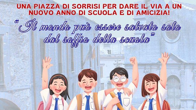 A​lunni in piazza: per iniziare un nuovo anno scolastico fatto di sorrisi e di amicizia