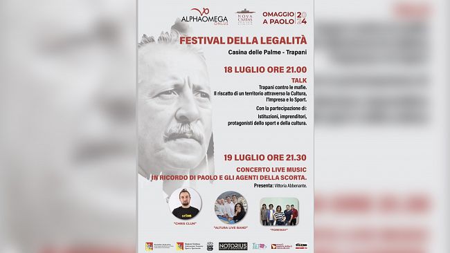 Trapani, omaggio a Paolo: due serate nel segno di Borsellino