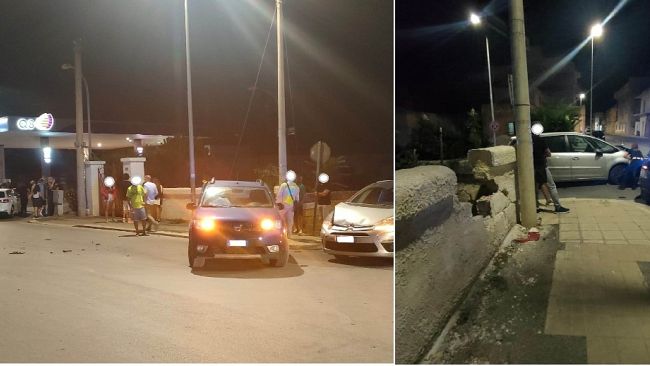 Mazara, incidente nella notte all’incrocio fra via Castelvetrano e Morello
