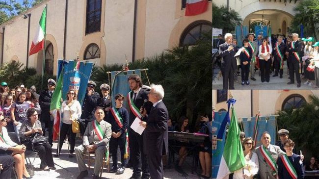 CAMPOBELLO – La bandiera del “Tricolore vivo” consegnata all’Istituto comprensivo “Pirandello – S. Giovanni Bosco” di Campobello