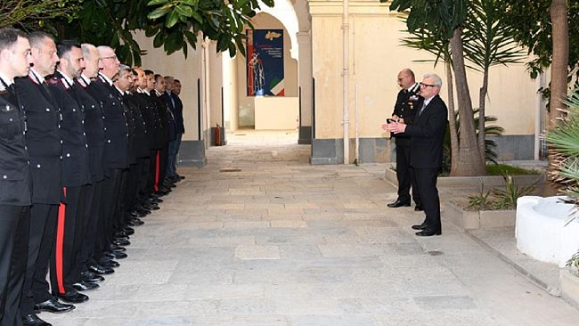 Il Prefetto Ricciardi in visita al comando provinciale dei Carabinieri