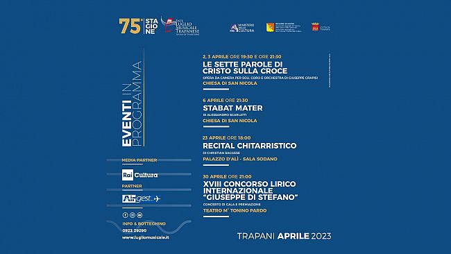 Al via il cartellone 2023 del Luglio Musicale Trapanese. Gli eventi di Aprile