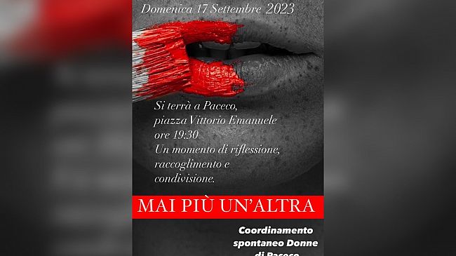 Femminicidi. Manifestazione a Paceco in memoria delle donne vittime di violenza