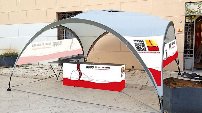 Banchi di degustazione della Strada del Vino e dei sapori Val di Mazara