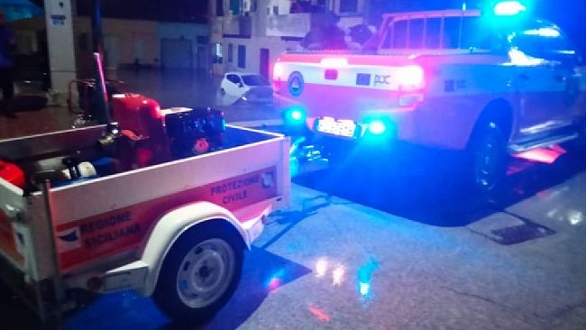 Violento nubifragio a Campobello: la protezione civile all’opera 