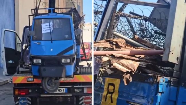 ​Bloccato trapanese “in procinto di abbandonare rifiuti”, sequestrata motoape carica di materiali