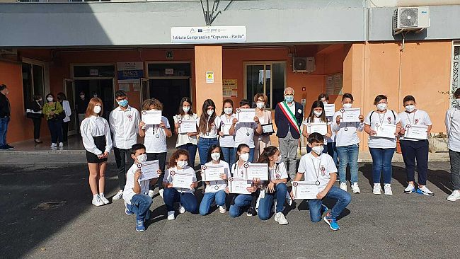 Gli studenti dell' I.C ''Capuana-Pardo'' vincitori del Concorso Parlawiki