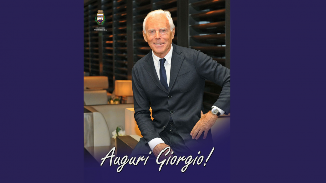 Pantelleria, gli auguri dell'Amministazione comunale a Giorgio Armani per il suo 90° compleanno 