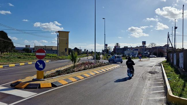 Mazara, terminati i lavori di realizzazione della nuova rotatoria all’intersezione tra la via Marsala e la SS 115