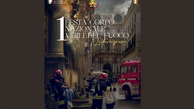 ​Trapani, i vigili del fuoco celebrano la fondazione del Corpo