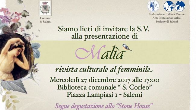 Salemi: Malìa, rivista culturale al femminile