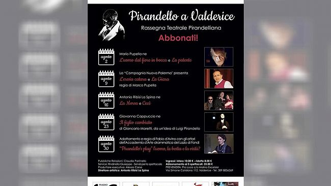 Al via “Pirandello a Valderice”. Inaugura la rassegna Mario Pupella con “l’uomo dal fiore in bocca