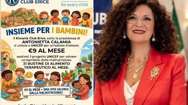 ​Malnutrizione infantile, il Kiwanis di Erice aderisce a progetto Unicef “9 euro al mese, una vita salvata”