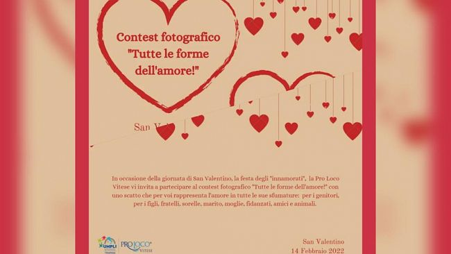 Vita. Per San Valentino al via il contest fotografico Tutte le forme dell'amore
