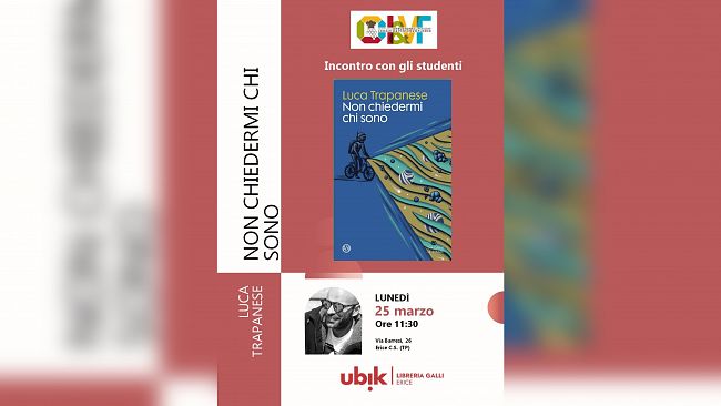 Luca Trapanese il 25 marzo presenta all'Istituto 'Florio' di Erice il suo nuovo libro
