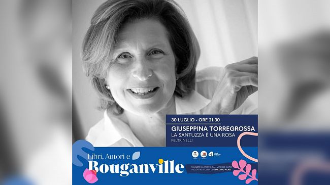 San Vito Lo Capo. A “Libri, autori e Bouganville” Giuseppina Torregrossa presenta “La santuzza è una rosa”