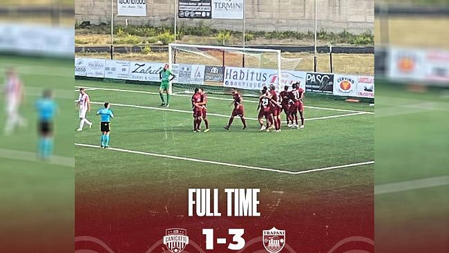 Trapani rullo compressore. Battuto il Canicattì 3-1