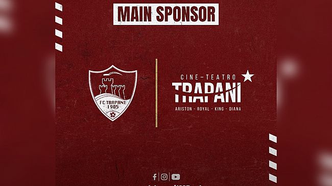 FC Trapani, Cine Teatro Trapani è sponsor di maglia