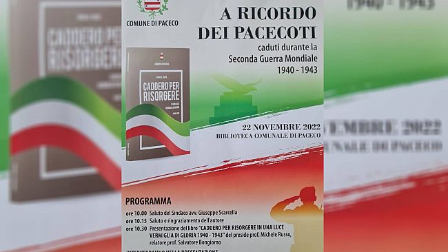 Paceco, un libro per ricordare i pacecoti caduti nella seconda guerra mondiale 