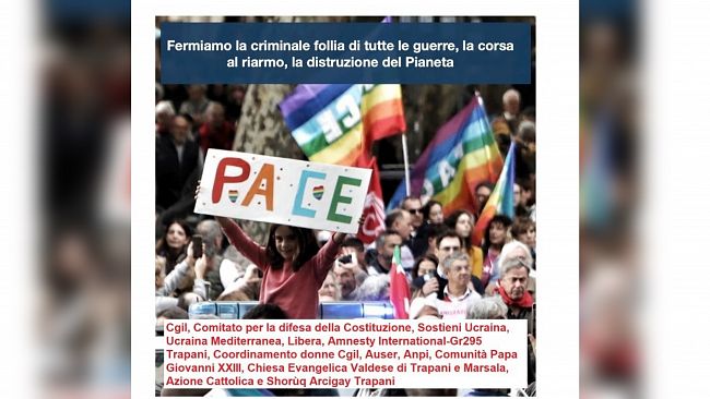 Cgil e Associazioni insieme per la pace, sabato mattina sit in davanti la Prefettura