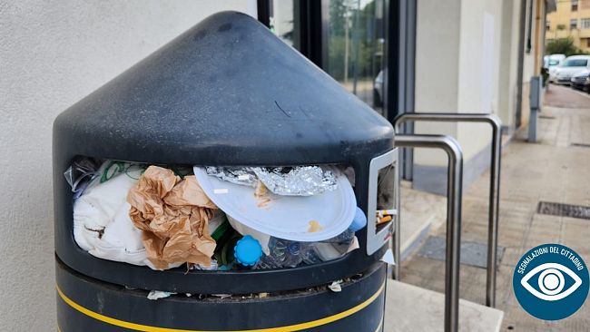 Segnalazioni del cittadino - Il cassonetto usato per riporre rifiuti di tutti i tipi