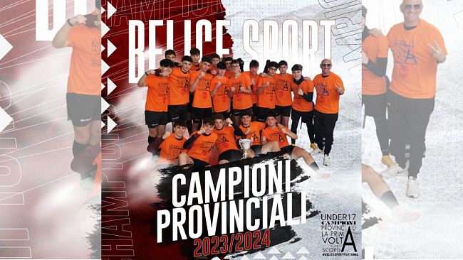 Campionato provinciale U17, la Belice Sport di mister Marrone si laurea campione