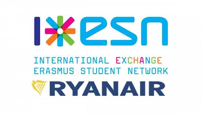 Aeroporto Birgi, Ryanair fa sconti a studenti Erasmus, partner dell’EU Erasmus Student Network