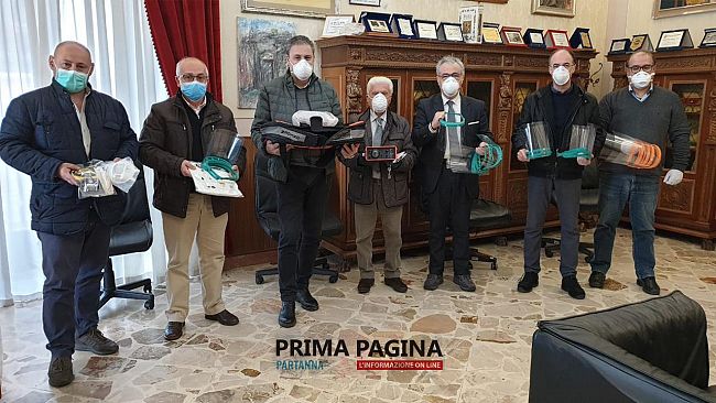 Partanna, donato un ventilatore polmonare e dei Dpi all’ospedale di Castelvetrano
