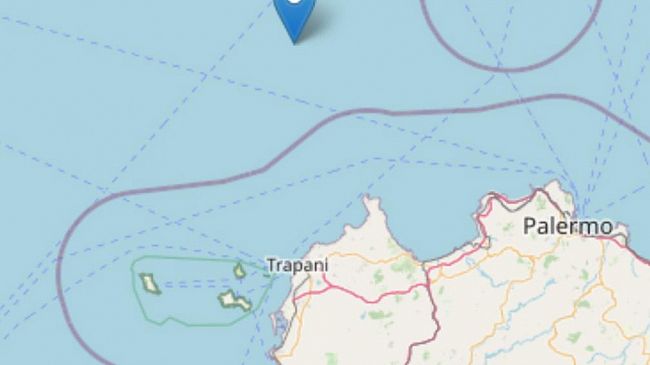 Due scosse di terremoto al largo di Trapani