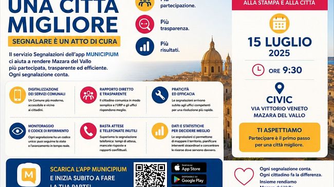 Mazara, l'assessore Casale presenta il nuovo servizio di segnalazioni per i cittadini