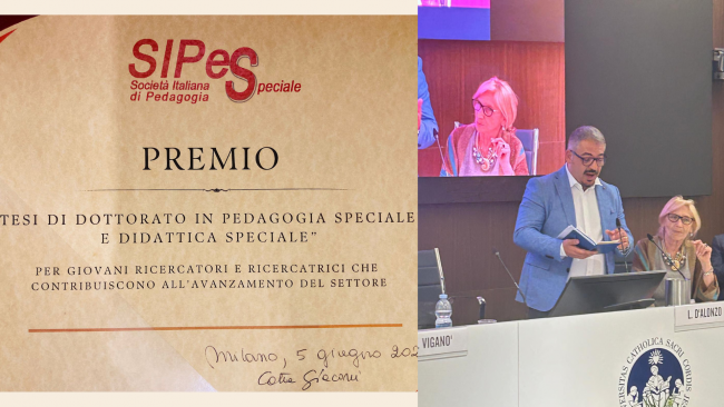 Il docente mazarese Damiano Meo premiato dalla SIPeS per la campagna “Testa il tuo testo”