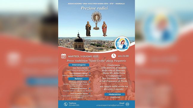 Marsala, martedì 3 giugno conferenza 