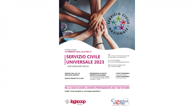 Servizio Civile 2023, al via le domande di iscrizione