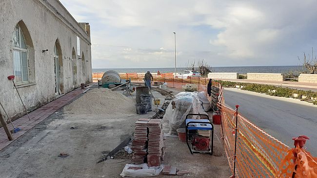 Marsala, proseguono i lavori di messa in sicurezza del Lungomare Boeo