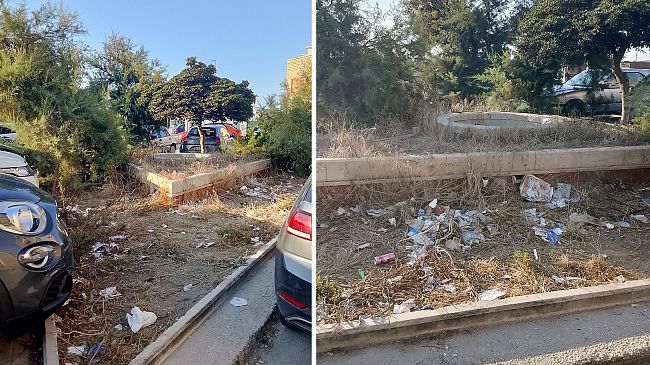 Trapani, incuria di fronte al lido: da un lato il mare, dall'altro il degrado