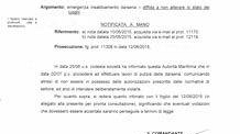 Diffida ricevuta dalla Capitaneria e dal Demanio relativamente alle operazioni di movimentazione dei fanghi nella darsena