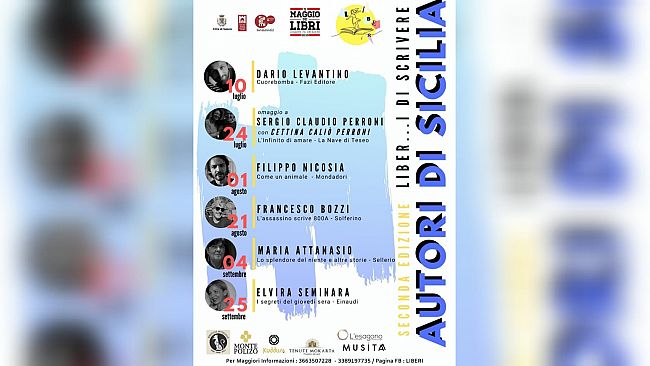 Salemi, al via la seconda stagione letteraria “Liber…i di scrivere. Autori di Sicilia”