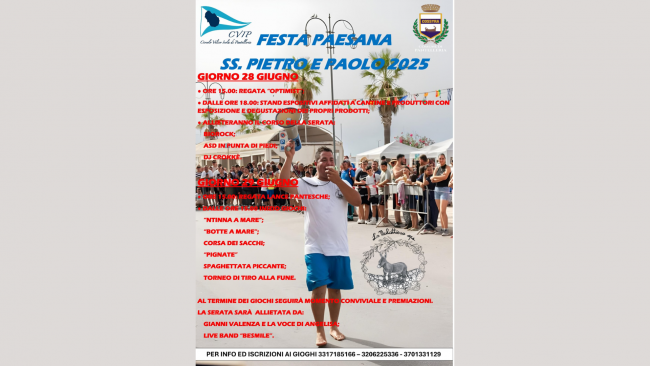 Pantelleria, torna la festa paesana dei SS. Pietro e Paolo 
