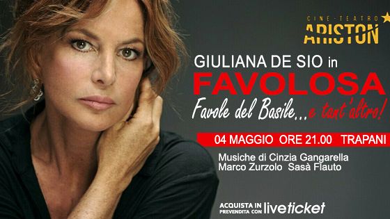 “Favoloso” con Giuliana De Sio al Cine Teatro Ariston di Trapani