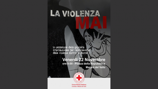Mazara, Giornata Internazionale contro la violenza sulle donne: l'iniziativa di sensibilizzazione della Croce Rossa 