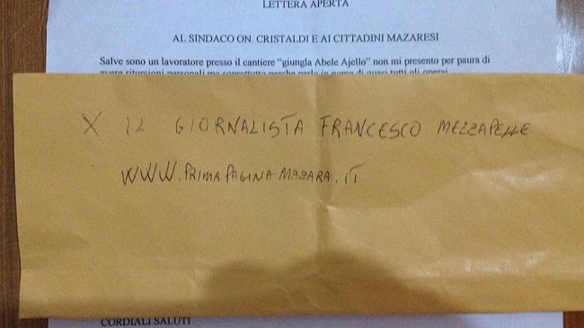 Lettera aperta anonima ma firmata “Gli schiavi dell’Ospedale di Mazara” al sindaco on. Cristaldi ed ai cittadini mazaresi.