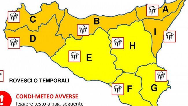 Santa Lucia, forte vento freddo e temporali: diramata l’allerta meteo arancione