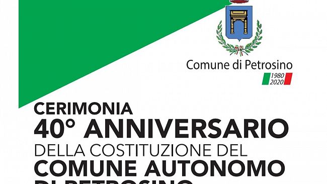 Il Comune di Petrosino compie 40 anni. Venerdì 10 luglio i festeggiamenti voluti dall’Amministrazione Giacalone