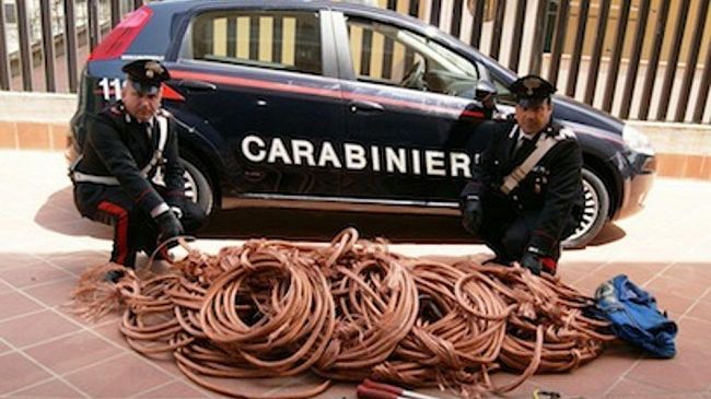 Sorpresi a rubare rame all’interno del dissalatore. 2 arresti dei Carabinieri