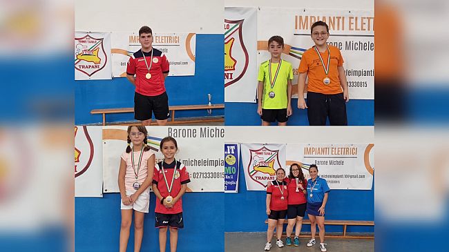 Asd Tennistavolo Trapani dominatrice ai campionati provinciali 